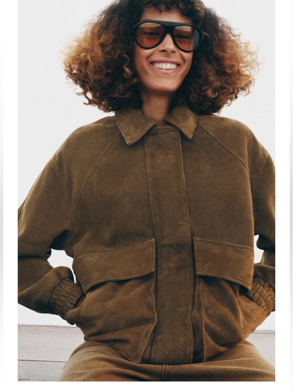 Zara Oversized 💯 suede leather limited edition
